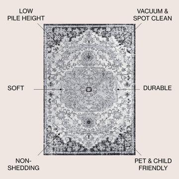 Anaise Ornate Boho Medallion Area Rug
